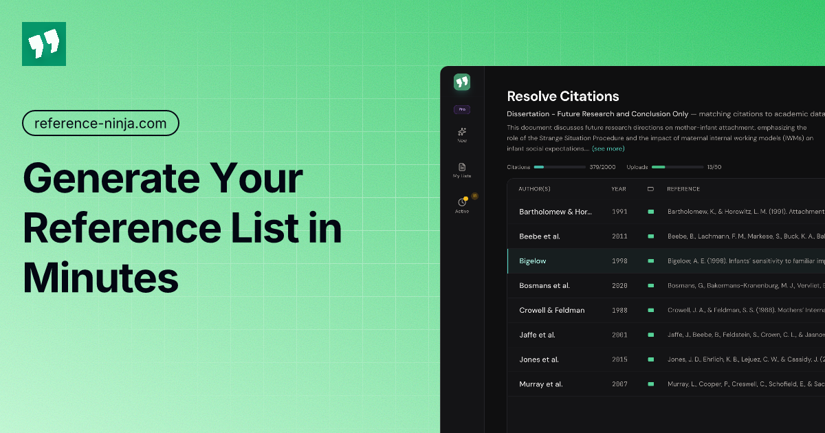 Reference Ninja — Citation Checker & Reference Generator | APA 7 ...